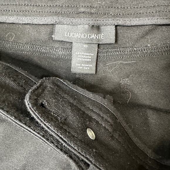 Luciano Dante Black Professional Career Pants Straight Leg 10 Size - Picture 6 of 6